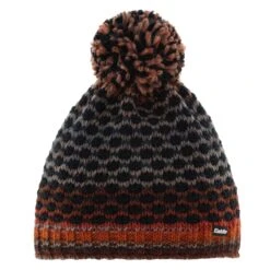 Eisbär Stravo Pompon MÜ Mütze Rostbeige Schwarz