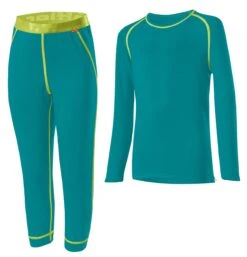 Loeffler Löffler K Set 3/4 Pants Transtex Warm Kinder Funktionsunterwäsche Türkis
