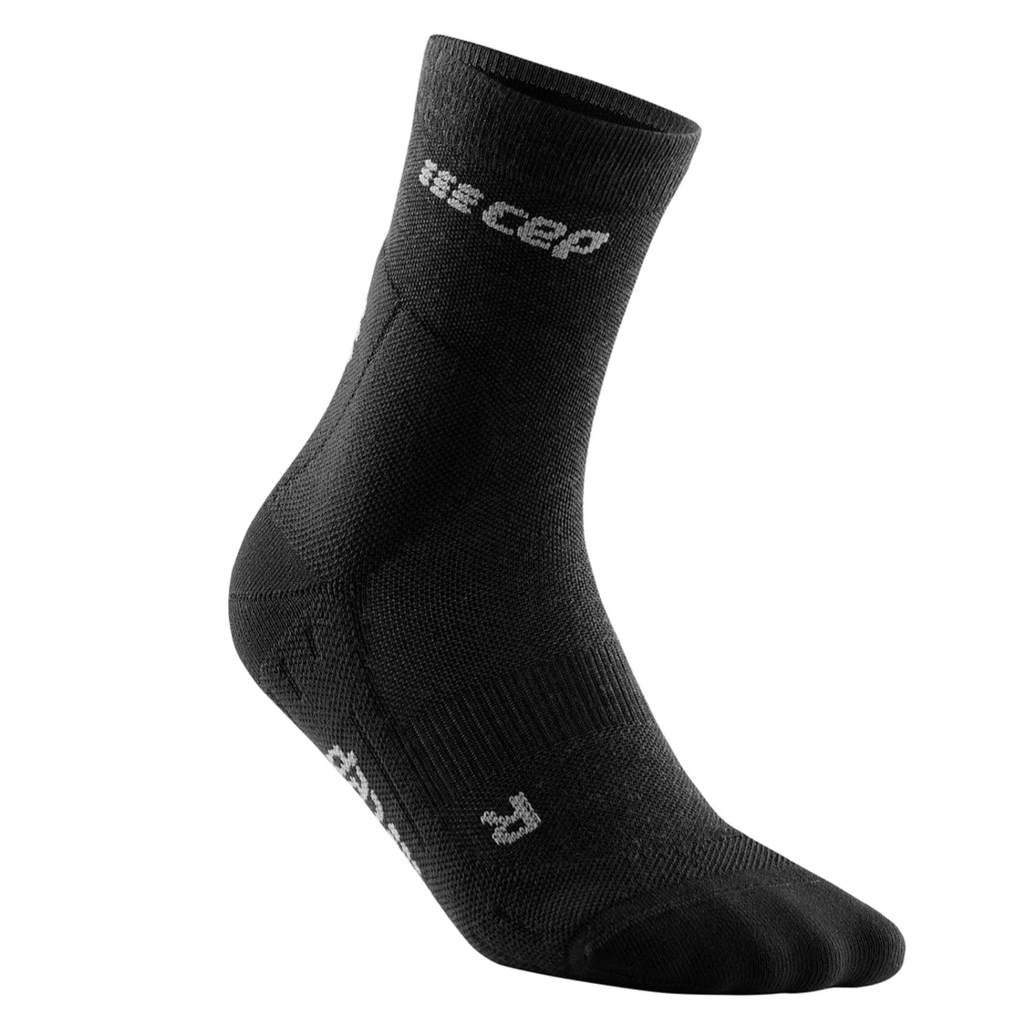 CEP Cold Weather Mid Cut Herren Laufsocken Schwarz 3 CEP Cold Weather Mid Cut Herren Laufsocken Schwarz