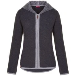 Almgwand Epzirleralm OS Damen Strickjacke Dunkelgrau