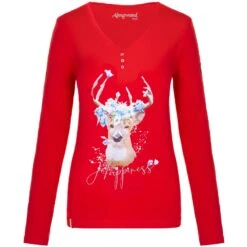 Almgwand Gramaialm Damen Longsleeve Rot