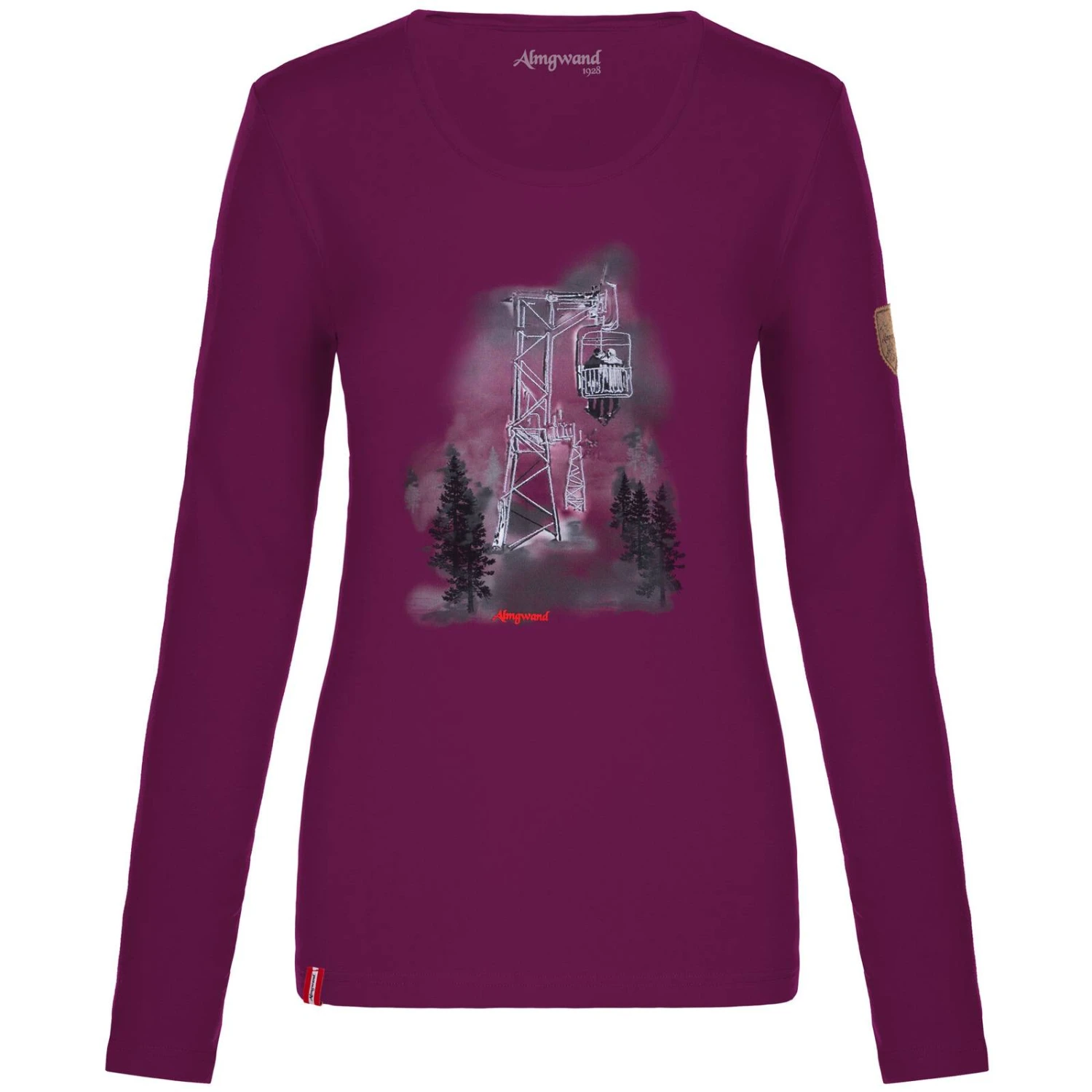 Almgwand Schlinigeralm Damen Longsleeve Lila 3 Almgwand Schlinigeralm Damen Longsleeve Lila