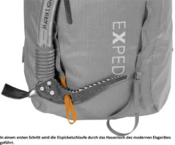 EXPED Black Ice 45 Rucksack Schwarz -Skiausrüstung Angebote black ice ice axe fixation 22028129 28129