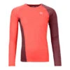 Ortovox 120 Cool Tec LS W Longsleeve Rot -Skiausrüstung Angebote ortovox 120 cool tec fast upward ls w longsleeve rot 88058000 1