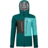 ORTOVOX 3L Deep Shell Jacket W -Skiausrüstung Angebote ortovox 3l deep shell jacket women pacific green 70800 60801