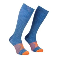Ortovox Tour Compression Long Socks Herren Wandersocken Blau