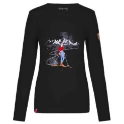 Almgwand Schnaidbergalm Damen Longsleeve Schwarz